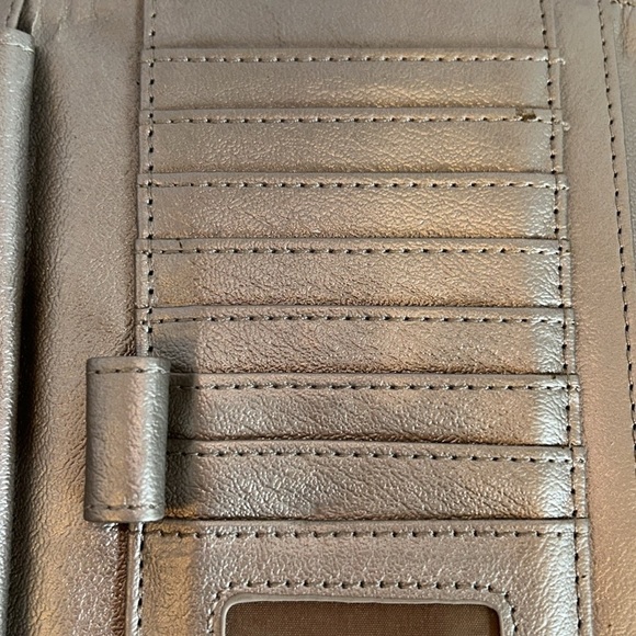 Nine West Red Leather Wallet with Silver Zipper Detail - Picture 8 of 11